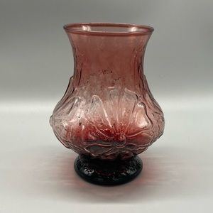 Vintage Anchor Hocking Depression Rain flower Floral Vase,Mid 1940's-1950's EVC